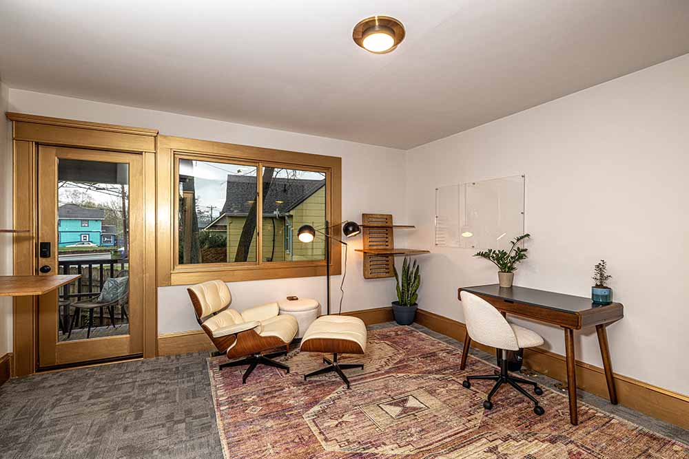 gold office space rear gold office space for lease rear view with furniture