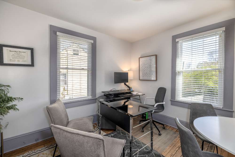 white office space leased